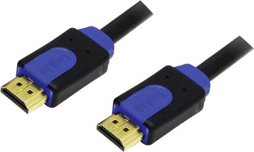 LogiLink HDMI Anschlusskabel HDMI-A Stecker, HDMI-A Stecker 3.00 m Schwarz CHB1103 4K UHD HDMI-Kabel