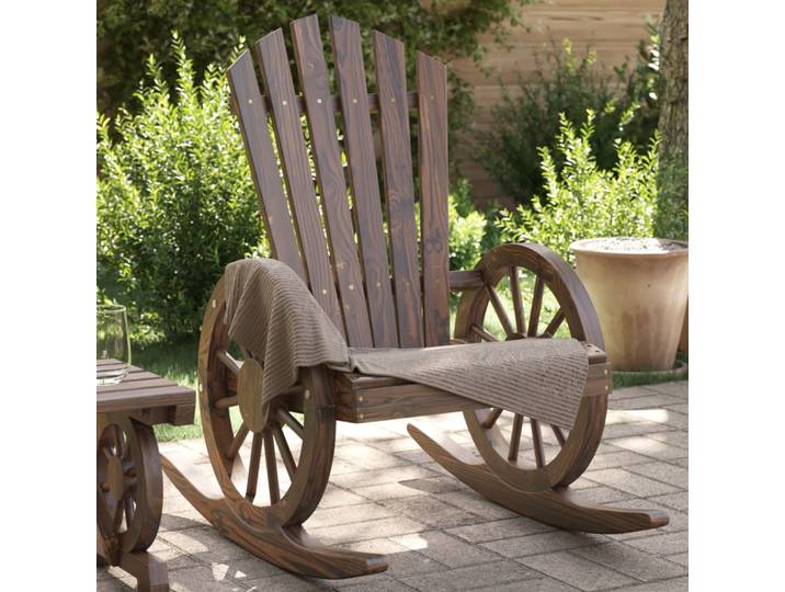 vidaXL Adirondack-Schaukelstühle 2 Stk. Massivholz Tanne