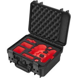 TomCase Travel Edition (Drohnen Koffer, DJI Mini 3), Drohne Tasche, Rot, Schwarz