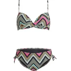 FIREFLY Damen Bikini Da.-Bikini Marina W Retro Batik, Größe 38C in Schwarz Schwarz
