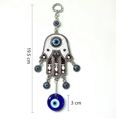 Inspire Picks Hamsa Hand Evil Eye Wall Decor Geometric Wind Chime For Peaceful Spaces rd
