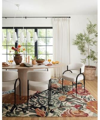 Alexander Home Evelyn Floral Bouquet Area Rug