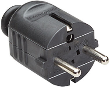 Bachmann Schutzkontakt-Stecker sw, Zentral 910.170)