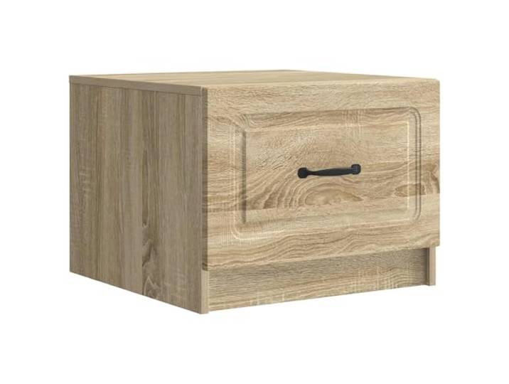 KMVXCVNM Couchtisch Sonoma-Eiche 49x50x37 cm Kaffeetisch mit Schublade Kompakter Beistelltisch fürs Wohnzimmer schafft Ordnung mit Schublade und bietet 60 kg Belastbarkeit auf kleinem Raum.