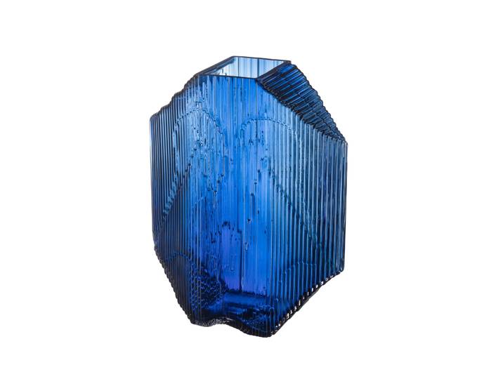 Iittala Kartta Glasskulptur 33,5cm Ultramarinblau