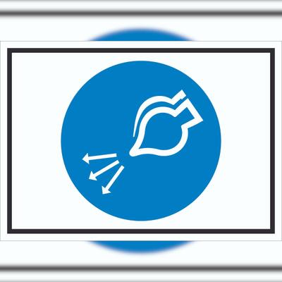 HB-Druck Luftversorgung einschalten beim Aussetzvorgang Symbol Schild A2 (420x594mm)