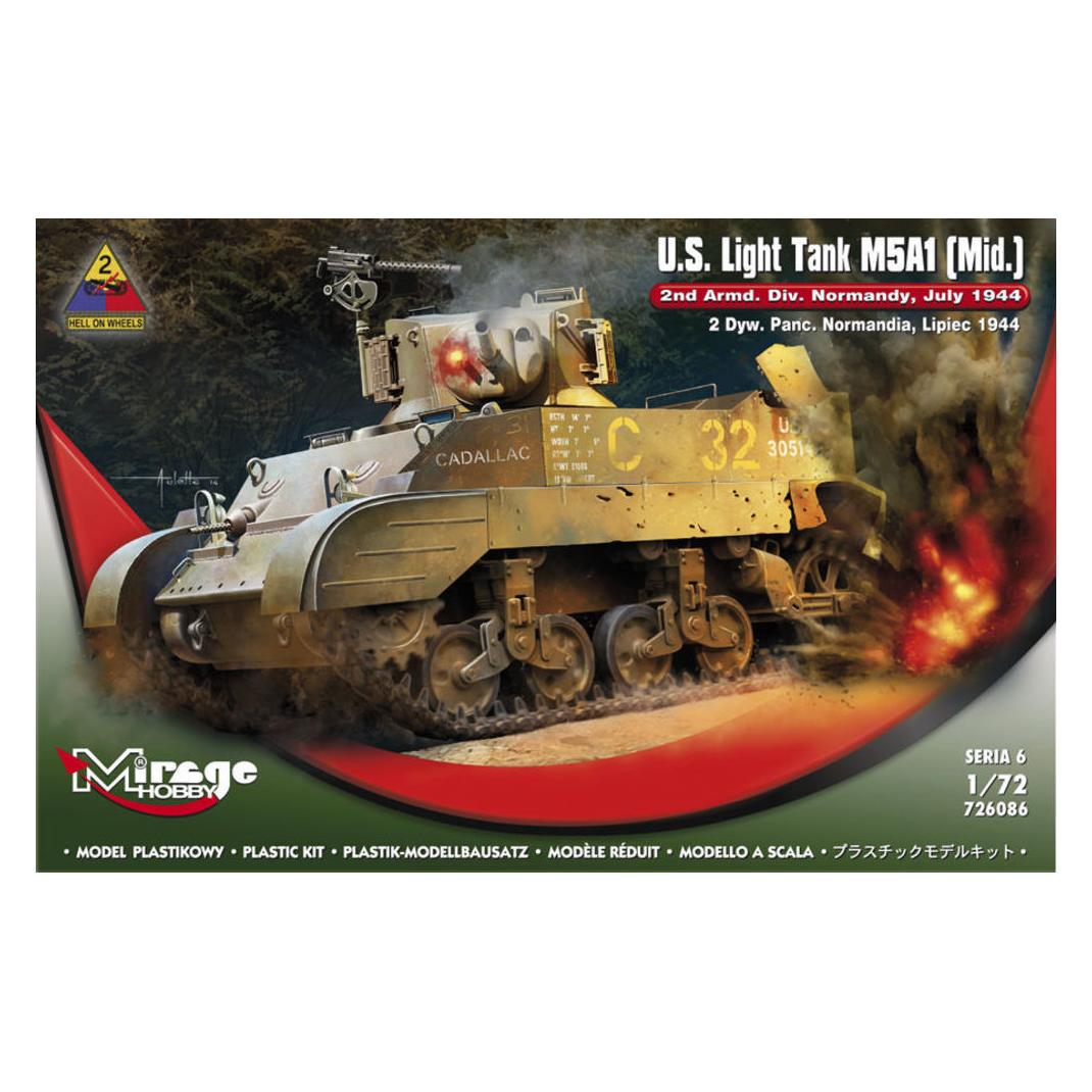 Mirage Hobby U.S.Light Tank M5A1 (Mid) 2nd Armd.Div.N (726086)