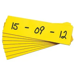 EICHNER 2x 100er-Pack Magnet-Lagerschild 30 x 100 mm gelb, 3x10 cm