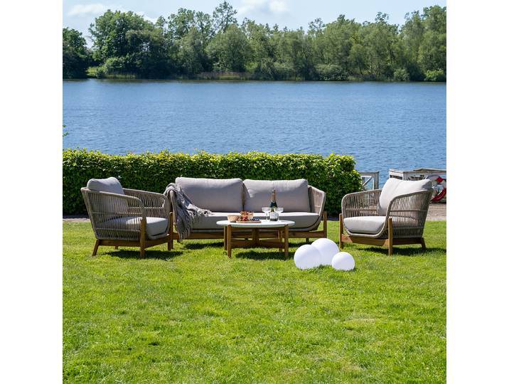 Ensemble de jardin Terracina - 4 élém. 175 x 72 x 79cm Beige/Marron