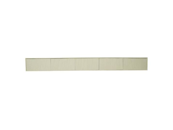 Meuble tv suspendu beige 250 cm 5 portes