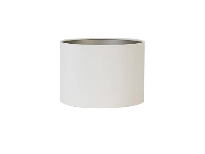 Light & Living Cilinder Lampenkap Velours - Wit - Ø40x30cm
