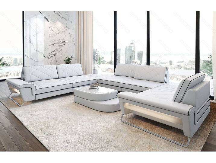 Leder Couch Rotello U-Form
