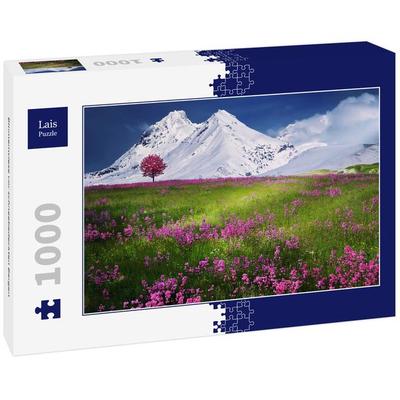 Lais Puzzle Blumenwiese vor schneebedeckten Bergen 1000 Teile