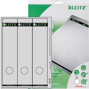 Leitz 1687 grau Rückenschilder 61 x 285mm 75, 75 Stück