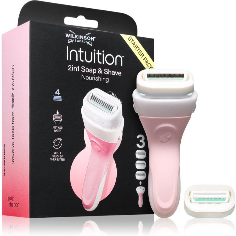 Wilkinson Sword Intuition 2in1 Soap & Shave Nourishing rasoir + tête de rechange