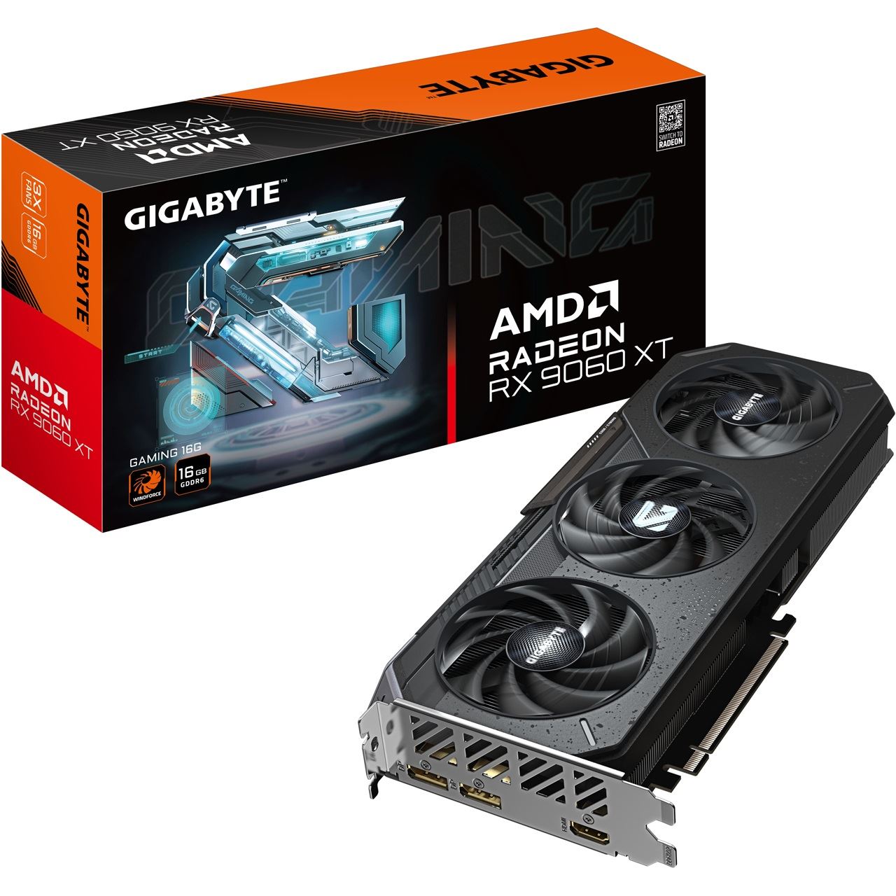 16GB Gigabyte Radeon RX 9060 XT Gaming 16G Aktiv PCIe 5.0 x16 (Retail)