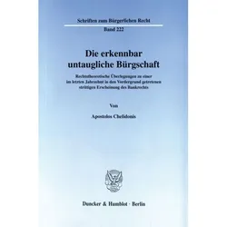 Die erkennbar untaugliche Bürgschaft., Fachbücher von Apostolos Chelidonis