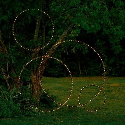 "Pre-Lit Garden Rings - 56"" - Grandin Road"
