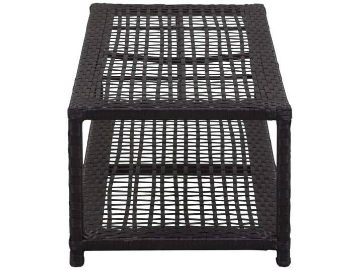 vidaXL Banc à chaussures Noir 80 x 40 x 30 cm Poly Rattan