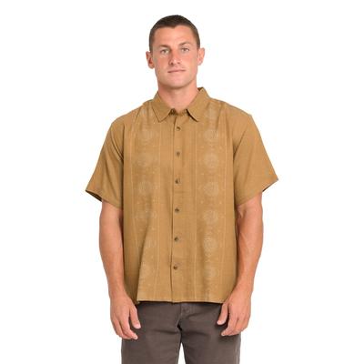 Kurzarmhemd BILLABONG "Cordoba", Herren, Gr. M, rubber, Obermaterial: 100% Baumwolle., Hemden