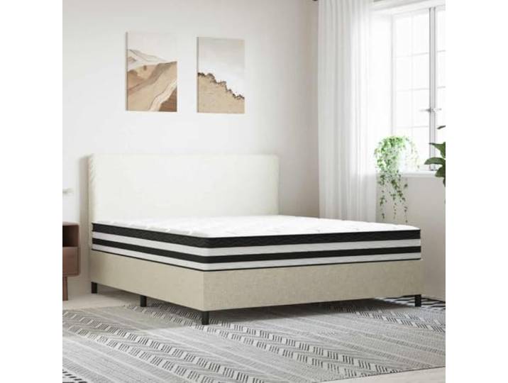 TUERYAFEK 7-Zonen Taschenfederkernmatratze 180x200 cm Atmungsaktiv, hautfreundlich, abnehmbarer Bezug waschbar bis 40 Grad, gerollt geliefert