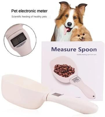 Uplifted Goods Digital Precision Pet Food Scale Scoop white