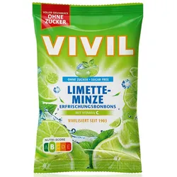VIVIL® Limette-Minze ohne Zucker Bonbons