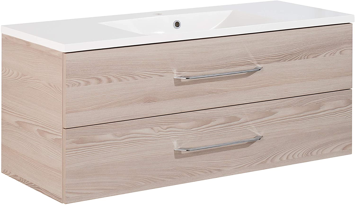 FACKELMANNGMBH B.CLEVER Becken+WTU 120 Single Alaska-Esche, 120x51x46 cm 09191181