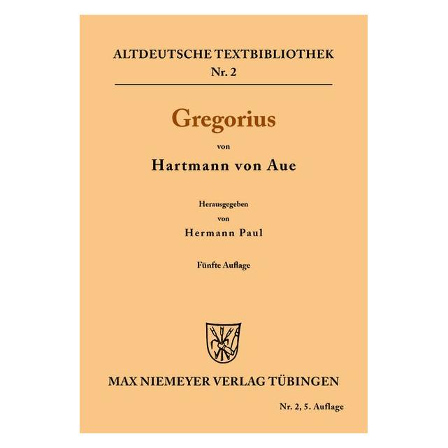De Gruyter Gregorius (Deutsch, Softcover, Hartmann von Aue) (55849652)