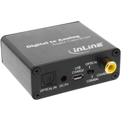 InLine Audio DA-Wandler (Audio Switch), Audio Adapter, Schwarz