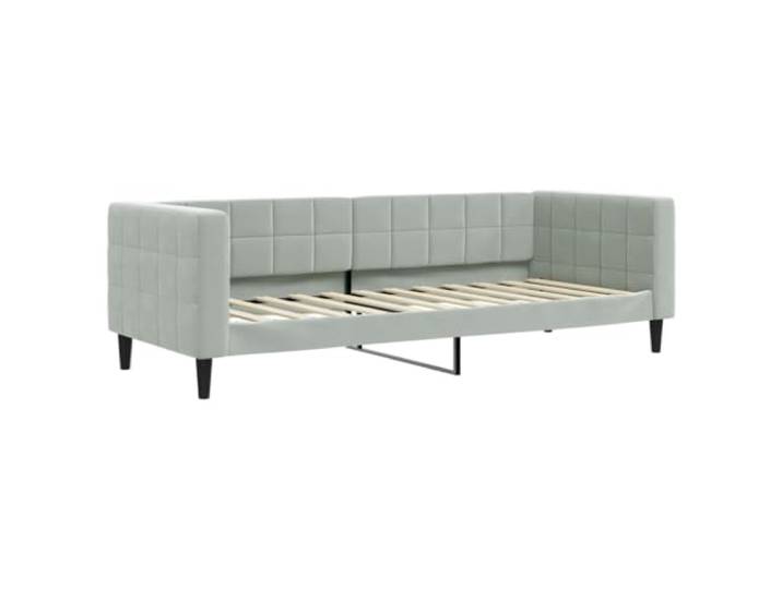 vidaXL Tagesbett Hellgrau 80x200 cm Samt