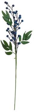 Elements Set of 6 Artificial Blueberry Branch, 25 Inch - N/A