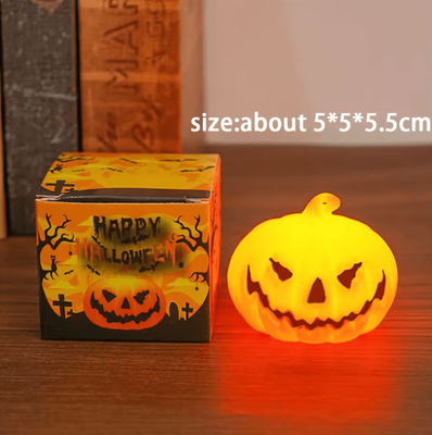 Inspire Curations Halloween Pumpkin Lantern LED Candle Light Skull Ghost Decorative Lamp small 1pcs