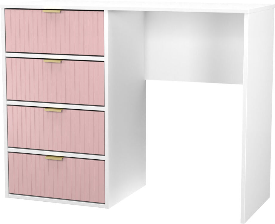 Canora Grey Beranda Dressing Table Storage Included Kobe Pink/White 81cm H X 102cm W X 45cm D