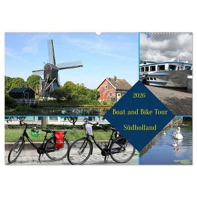 Boat and Bike Südholland (Wandkalender 2026 DIN A2 quer), CALVENDO Monatskalender
