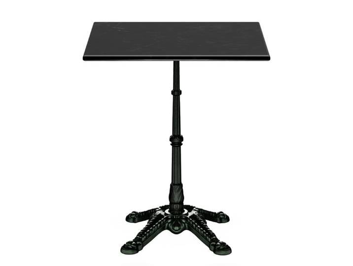 Blumfeldt Patras Table bistro plateau marbre 60 x 60 cm piètement fonte