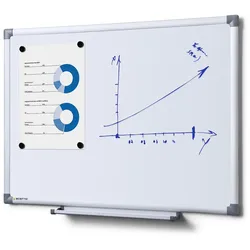 PROFI 60 x 45 Whiteboard 60x45 cm Speziallackierung weiß magnetisch Magnettafel