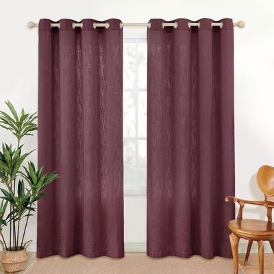 Awesome Home Linen Texture Light Filtering Grommet Panel Pair