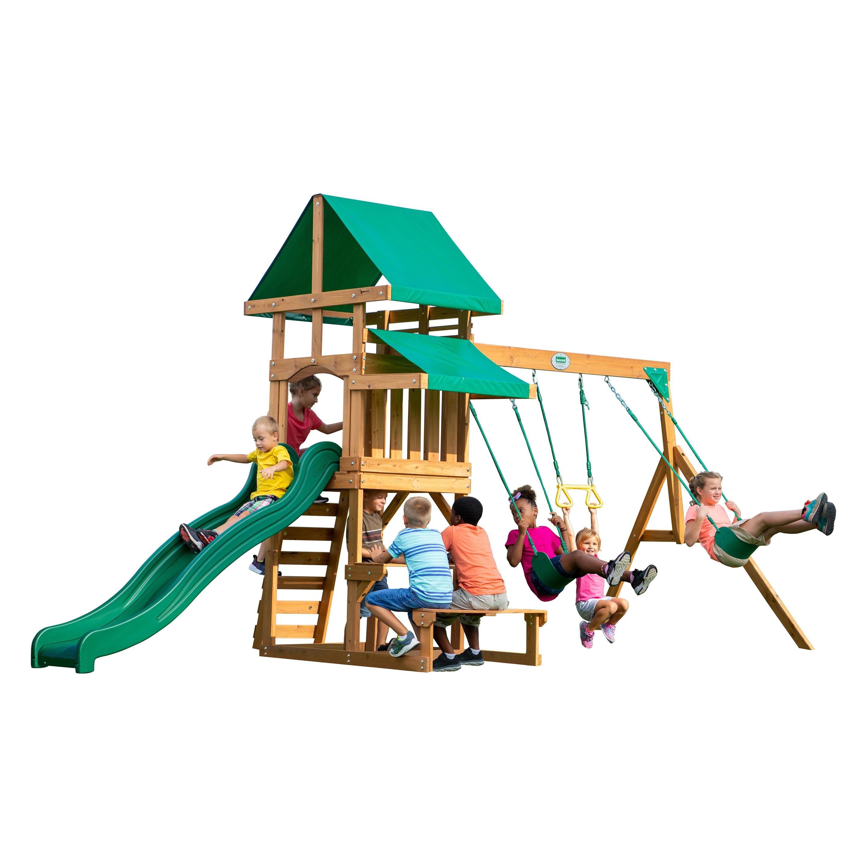 Backyard Discovery Belmont Spielturm mit Schaukeln und Rutsche (B2001039)