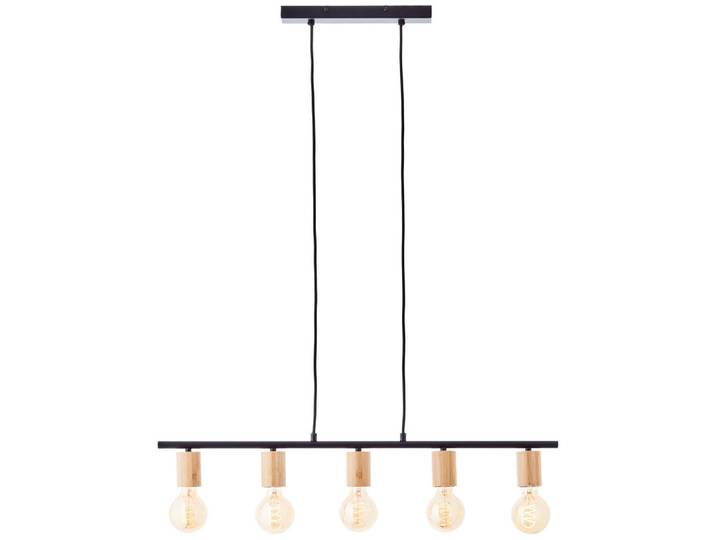 Brilliant Pendelleuchte Kerry 99713/76, Schwarz, Holz, E27, 80x113x5 cm, Lampen & Leuchten, Innenbeleuchtung, Hängeleuchten, Pendelleuchten