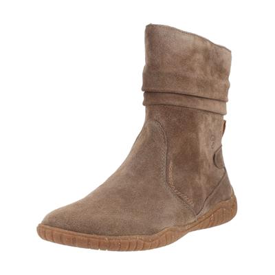 Stiefelette JOSEF SEIBEL "Josef Seibel Stiefelette Veloursleder", Damen, Gr. 37, braun (taupe), Veloursleder, Schuhe Stiefelette