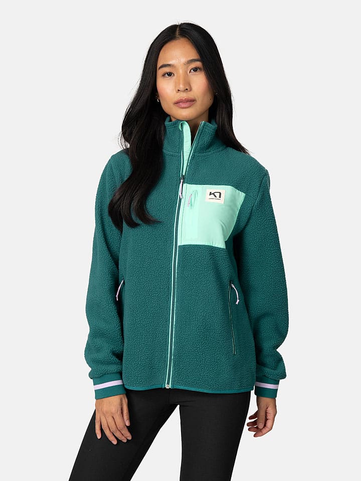 KARI TRAA Fleecejacke "Rothe" in Petrol - M