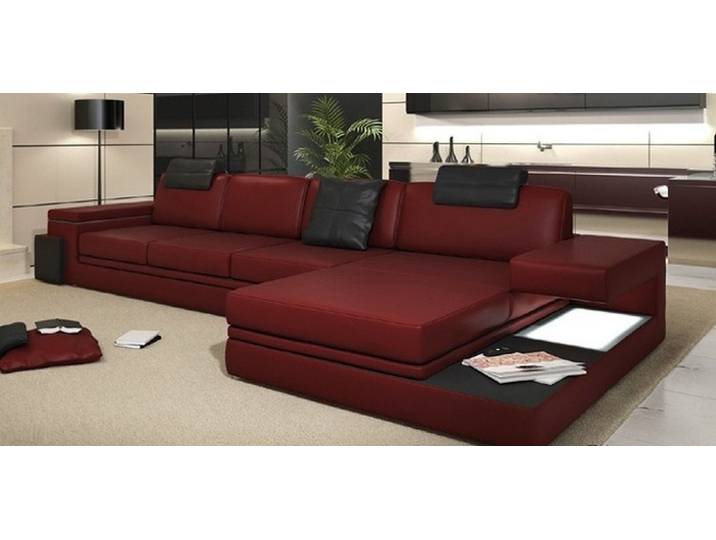 JVmoebel Ecksofa Design Ledersofa Tachau RT in elegantem Leder und Textilpolstern, Made in Europa