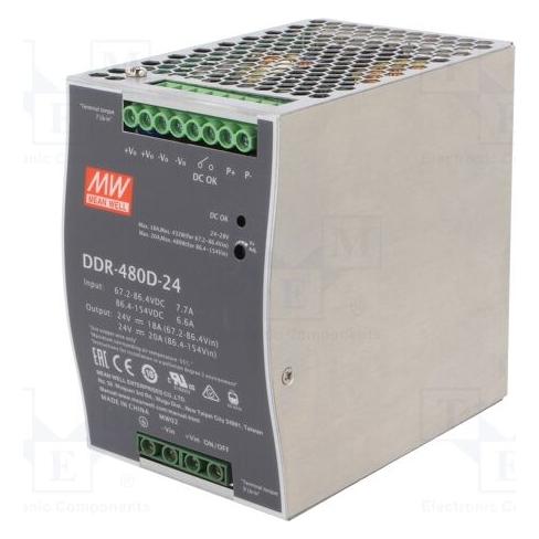 MeanWell DDR-480D-24 DC/DC-Wandler 24 V 20 A 480 W Anzahl Ausgänge 1 x (DDR-480D-24)