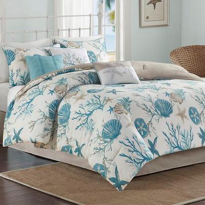 Jla Home/Bed Pebble Beach II Comforter Bed Set Aqua, California King, Aqua