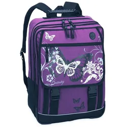 Fabrizio Backpack Butterfly Schulrucksack lila