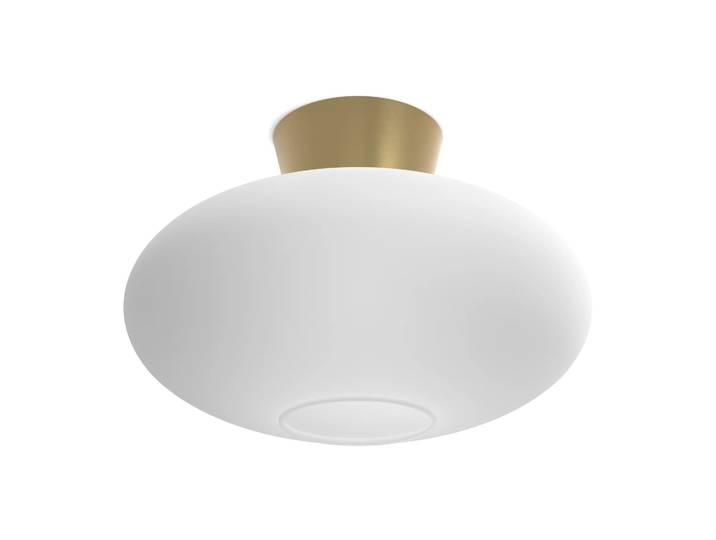 Belid Bullo Deckenleuchte XL Opalglas Ø38cm Messing
