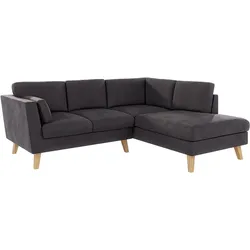 ECKSOFA Mario Graphit Microfaser