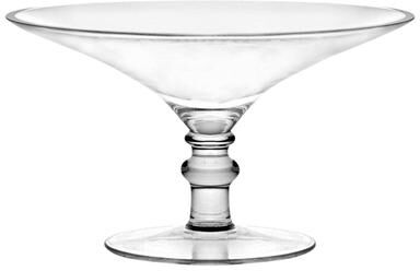 "Majestic Gifts Inc. Glass Footed Shallow Serving Bowl-5.75""hx9.75""D"