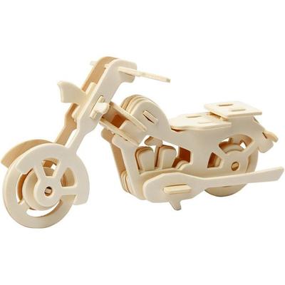 Creativ Company 3D-Figuren zum Zusammensetzen, Motorrad, Größe 19x9x9 cm, 1 Stk